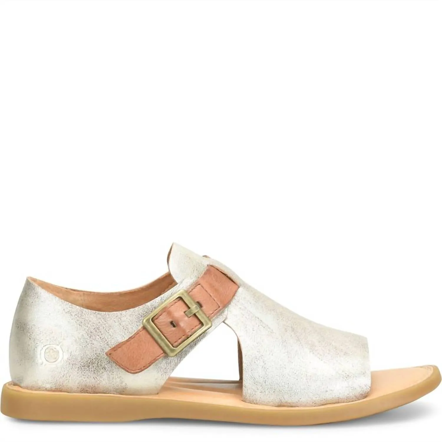 Women's Ivey Flat Sandals In Light Gold Panna Cotta Metallic Berkshire Sandals
