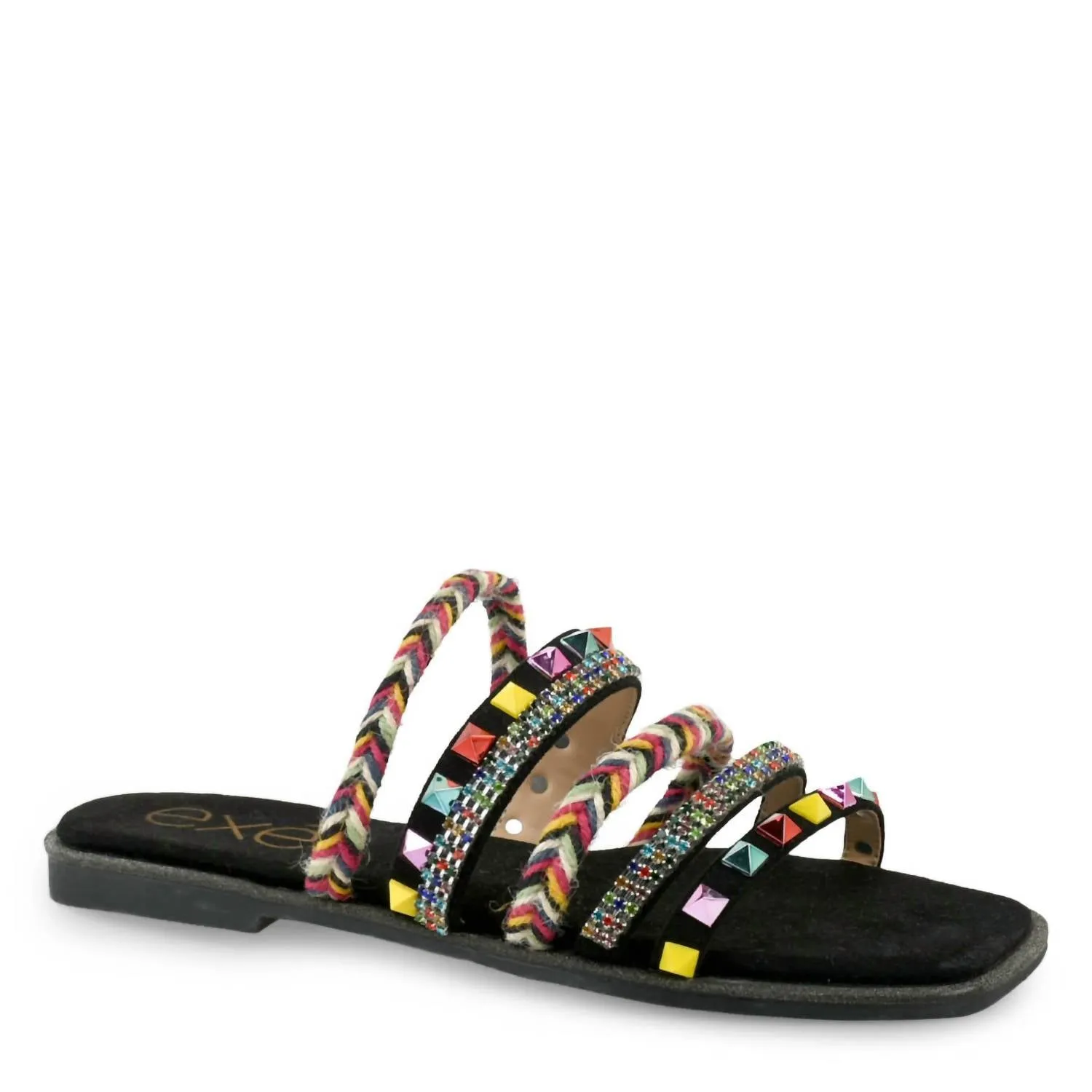 Sandals For Business Casual Women's L2050-1201 Flat Sandals In Black