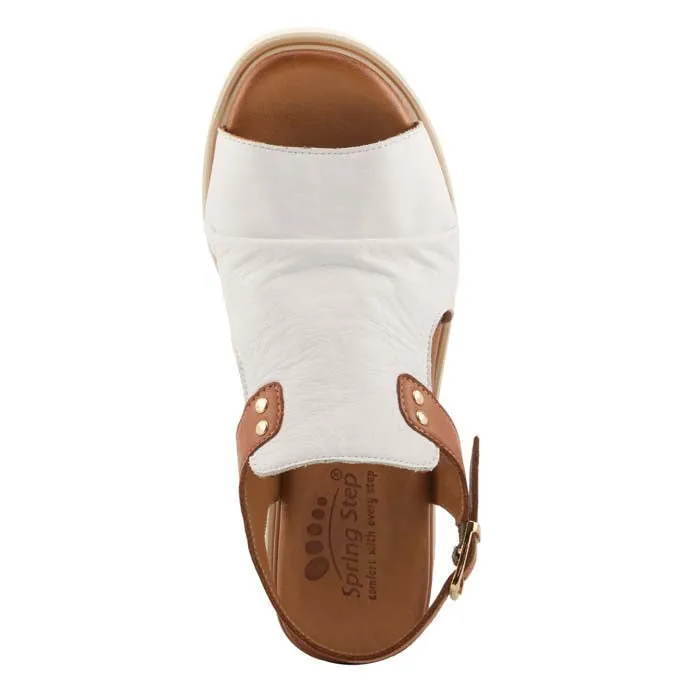 Sandals Store Womens Spring Step Locals in White Multi