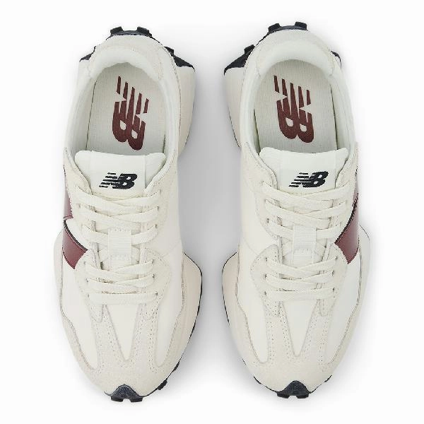 Womens New Balance 327 in Sea Salt/Monarch Burgundy Cheap New Balance 530