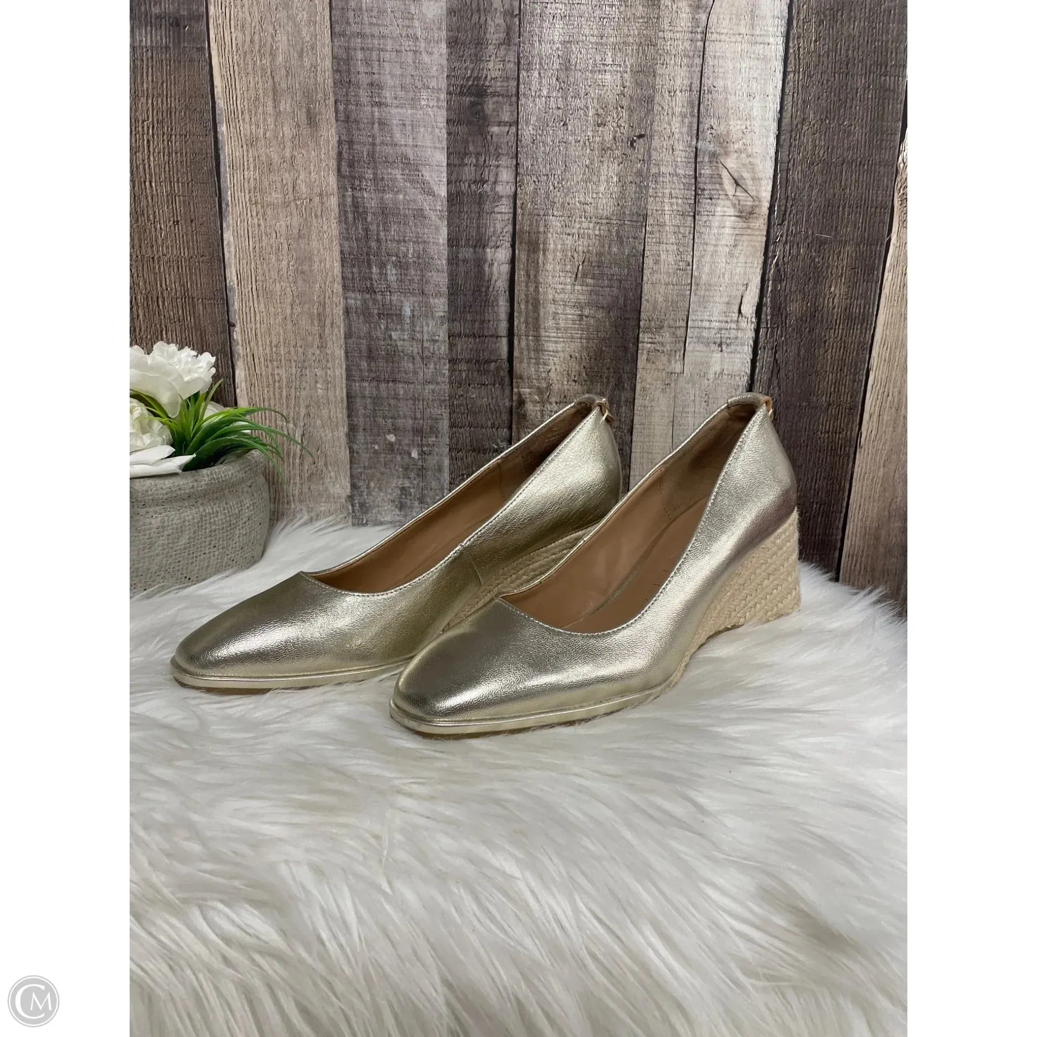 Walter Hagen Casual Golf Shoes Shoes Heels Wedge By Aerosoles In Gold, Size: 8.5