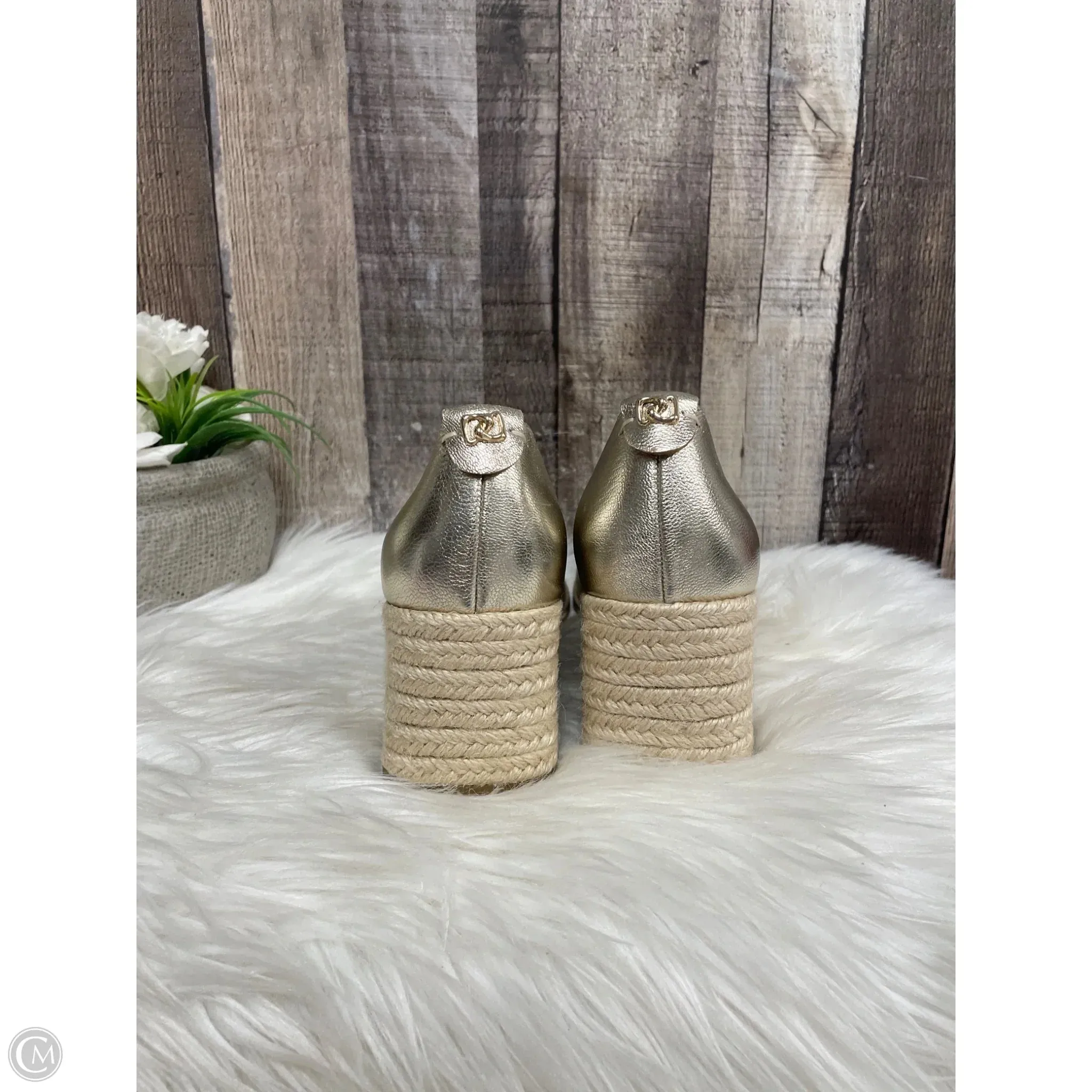 Adidas Originals Samba Og Le Casual Shoes Shoes Heels Wedge By Aerosoles In Gold, Size: 8.5