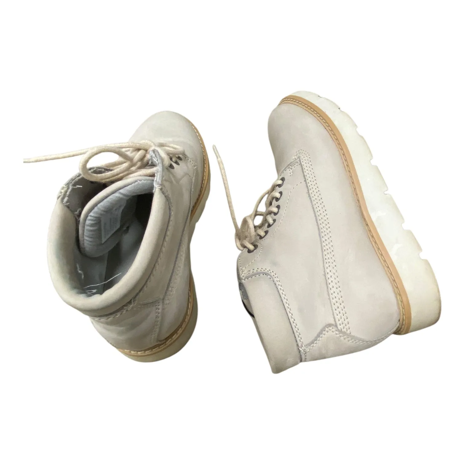 Dr. Martens Mary Jane Casual Shoe Boots Ankle Flats By Cmc In Ivory, Size: 6