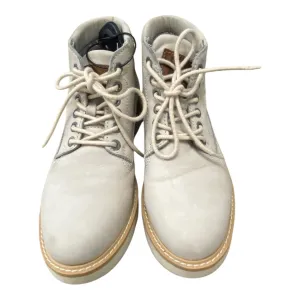 Best Arch Support Casual Shoes Boots Ankle Flats By Cmc In Ivory, Size: 6