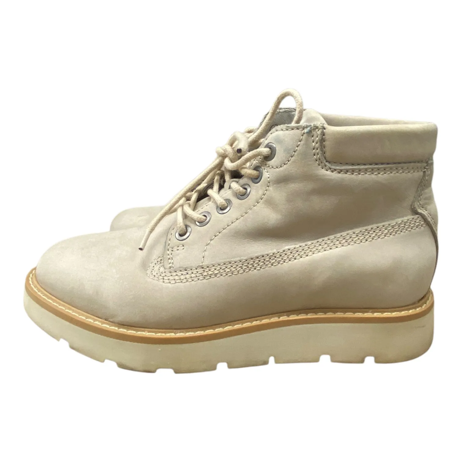 Comfortable Dress Casual Shoes Boots Ankle Flats By Cmc In Ivory, Size: 6