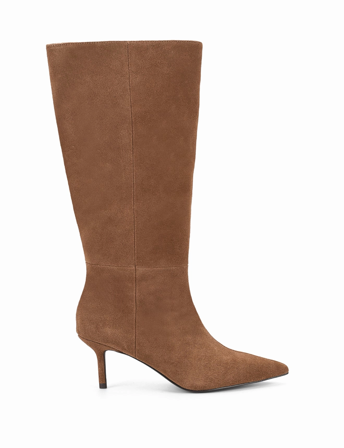 Slim Calf Boots Yonita Long Boots - Tobacco Brown Suede