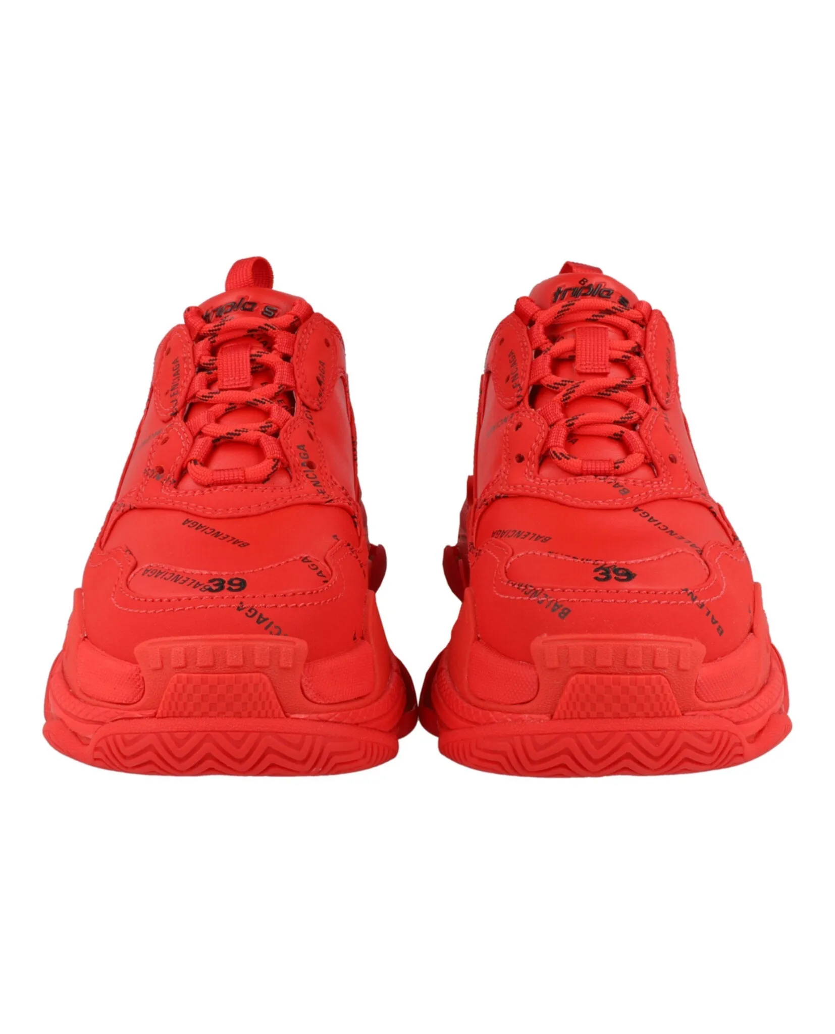 Balenciaga Triple S Allover Logo Sneaker Mens 536737-W2FA1-6010 Casual Shoes For Fashion