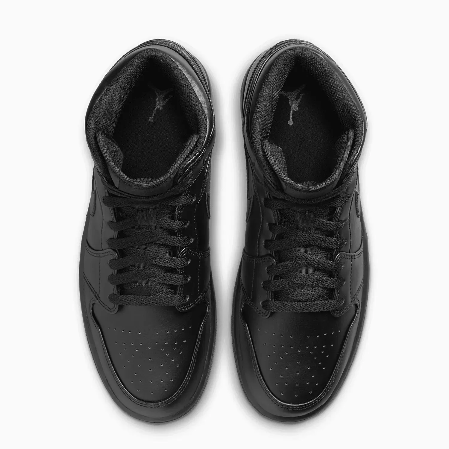 Men's Air Jordan 1 Mid "Triple Black" White Casual Sneakers
