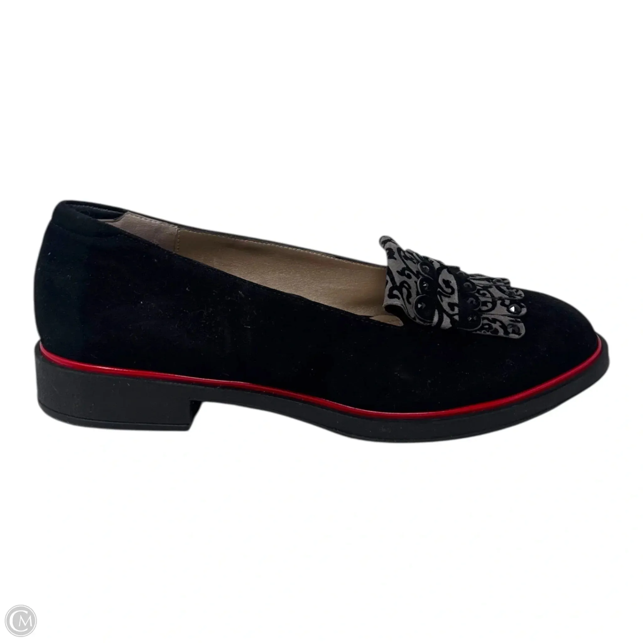 Elsie Kiltie Loafer Shoes Flats By Beautifeel In Black, Size: 11 Vans Shoes Flat Feet