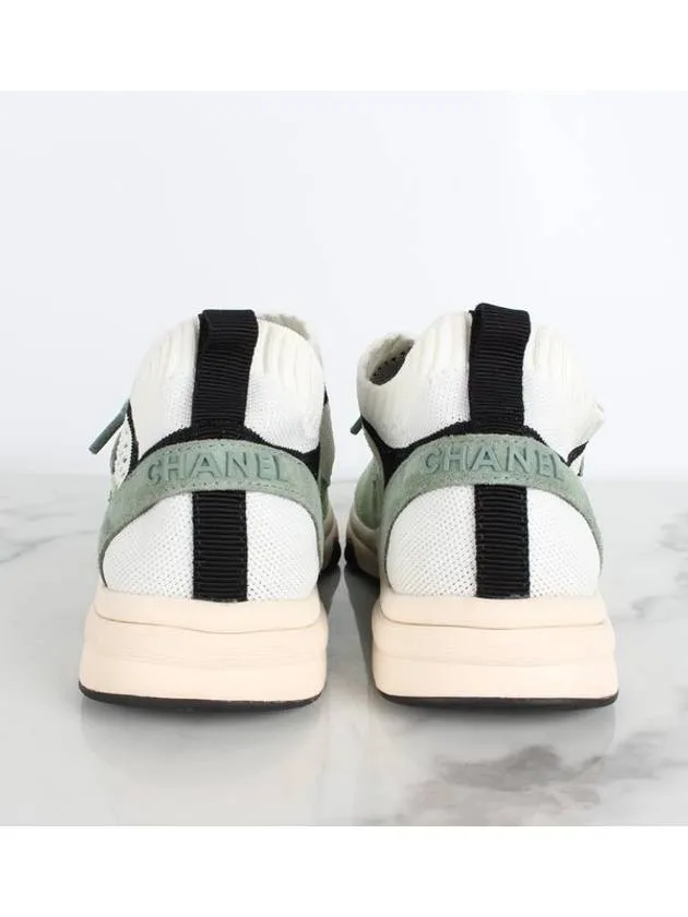 All Sneakers cc logo knit sneakers 37 240 Chanel